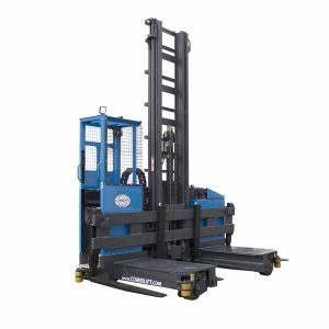 multi-directional stand-on sideloader forklift